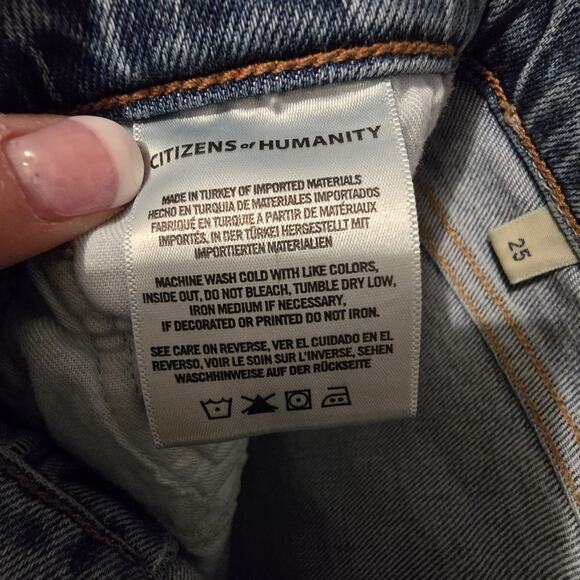 Citizens Of Humanity Olivia Jeans Womens Sz 25 High Rise Slim Ankle Distressed - Picture 15 of 16